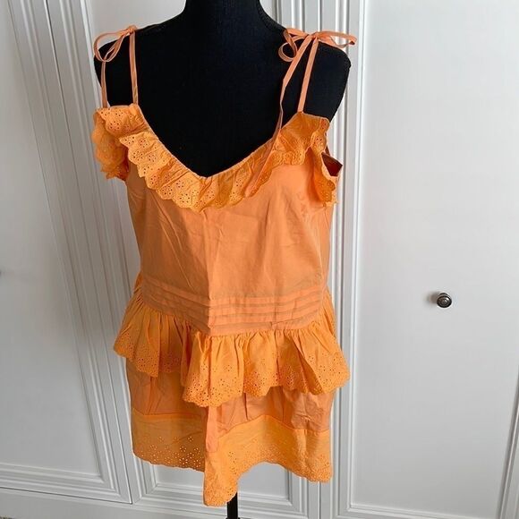 Anthropologie Cotton Eyelet Tank size Medium - Picture 2 of 6